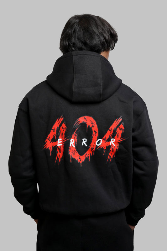 ERROR 404 OVERSIZED ZIPPER HOODIE